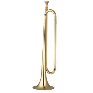 Brass |  Brass C Bugle Call Gold-Plated Trumpet Cavalry Horn with Mouthpiece Brass Brass