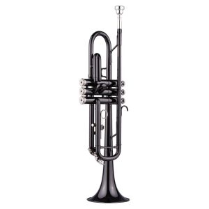 Brass |  Brass Plated Black Bb Trumpet Set for Beginner Student Brass Black