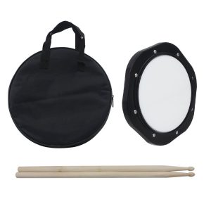 Drums & Percussion |  10-Inch Drum Practice Pad with Drumsticks Carrying Bag for Training Drums & Percussion Drums & Percussion