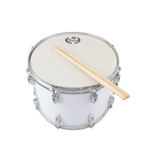 Drums & Percussion |  14in Marching Drum Stainless Steel & Maple Wood Body PVC Drumhead with Sticks Shoulder Strap Key for Student Professional Drummer Drums & Percussion Drums & Percussion