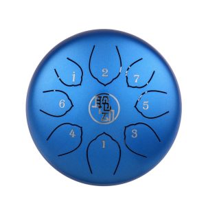 Drums & Percussion |  6 Inch Steel Tongue Drum Handpan Drum 8-Notes C-Key Percussion Instrument with Mallets Drum Bag Wiping Cloth for Musical Education Concert Mind Healing Yoga Meditation Blue Drums & Percussion Drums & Percussion