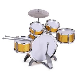 Drums & Percussion |  Children Kids Drum Set Musical Instrument Toy 5 Drums with Small Cymbal Stool Drum Sticks for Boys Girls Drums & Percussion Drums & Percussion