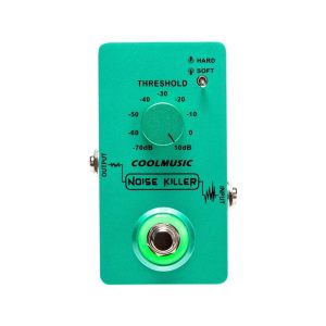 Musical Effects |  COOLMUSIC Noise Killer Effect Pedal True Bypass Noise Gate Guitar Effect Pedals with Hard/ Soft Mode and Foot Switch for Electric Guitar Bass Musical Effects Green