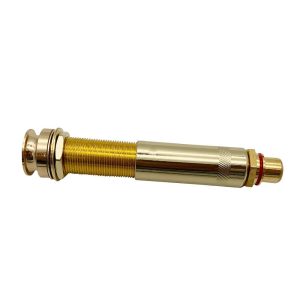 Musical Effects |  Guitar Pickup Tail Nail Converter Endpin Jack Adapter Copper Material Gold Plated  6.35mm Female to RCA Female Interface Musical Effects Gold