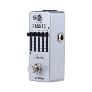 Musical Effects |  Rowin Bass Guitar Equalizer Effect Pedal 5-Band EQ Aluminum Alloy Body True Bypass Musical Effects Grey