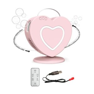 Others |  ES-73 Electric Bubble Machine for Outdoor Wedding Party Interactive Heart Shape Rechargeable Battery Portable Bubble Maker Multi-hole Remote Control Musical Instruments Others