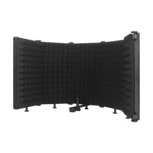 Others |  Foldable Adjustable Sound Absorbing Vocal Recording Panel Portable Acoustic Isolation Microphone Shield Sound-proof Plate Musical Instruments Black