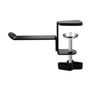 Others |  Universal Headphone Hanger Desk Mount Headset Holder Under Desk Headphones Stand Hook Aluminum Alloy Musical Instruments Black