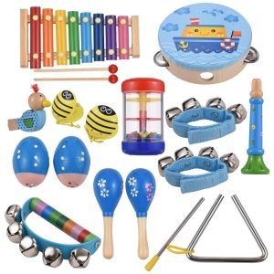 Others |  Wooden Percussion Instruments Set with Storage Bag Percussion Accessories Musical Instruments Others