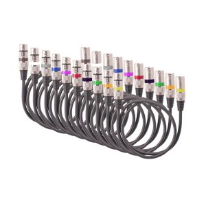 Pro Audio Equipment |  10pcs 1.5M/5ft XLR Cable DMX Stage Light Cable 3-Pin XLR Male to Female Plug Black PVC Jack Mic Cable Musical Instruments Pro Audio Equipment