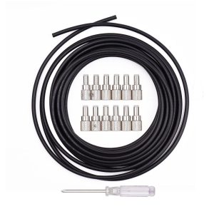 Pro Audio Equipment |  Compact Solderless DC Cable Kit DIY Guitar Pedal Board Cables Custom Length Musical Instruments Chrome Plug/ Black Cable