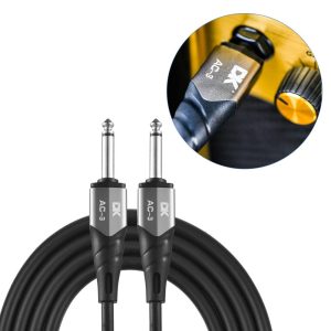 Pro Audio Equipment |  DK Guitar Connecting Cable 3.0 Meters 10ft Instrument Cable Noise Reduction Audio Cable 6.35mm Male Jack Audio Cord for Electric Guitar Bass Musical Instruments Pro Audio Equipment