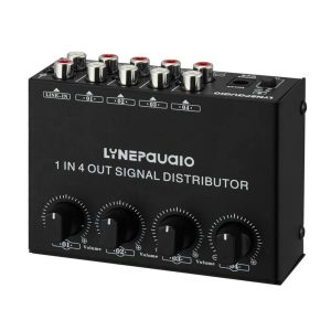 Pro Audio Equipment |  LYNEPAUAIO 1-in-4-out Stereo Audio Amplifier Amp Signal Distributor Musical Instruments Pro Audio Equipment