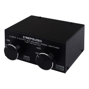 Pro Audio Equipment |  LYNEPAUAIO 3 Input to 3 Output Fully Balanced XLR Signal Passive Stereo Selector Musical Instruments Black