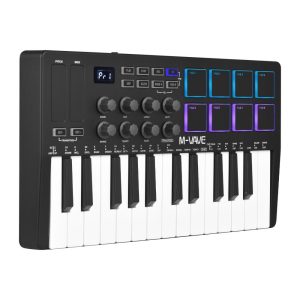 Pro Audio Equipment |  M-VAVE SMK-25 Portable 25-Key MIDI Controller with RGB Backlit Pads and Wireless Functionality Musical Instruments Pro Audio Equipment