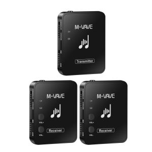 Pro Audio Equipment |  M-VAVE WP-10 2.4GHz Rechargeable Transmitter + 2 Pcs Receiver Musical Instruments Pro Audio Equipment