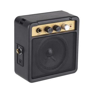 Pro Audio Equipment |  MA-5 Mini Guitar Amplifier Amp Speaker 1W with 6.35mm Input 1/4 Inch Headphone Output Musical Instruments Black