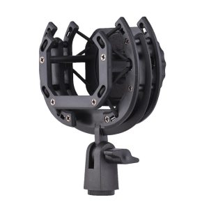 Pro Audio Equipment |  Muslady Microphone Shock Mount Suspension Holder Clip 180° Foldable for Condenser Microphone Mounting Musical Instruments Black