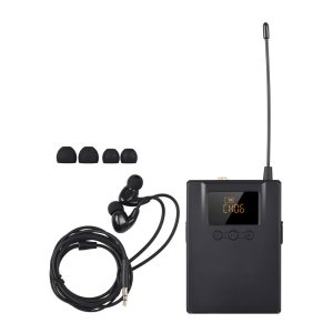 Pro Audio Equipment |  TAKSTAR WPM-300R Wireless Audio Receiver with In-ear Earphone UHF Bodypack Receiver Musical Instruments Black