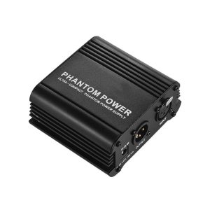 Pro Audio Equipment |  Ultra-compact Microphone +48V Phantom Power Supply with XLR Input & Output Musical Instruments Black