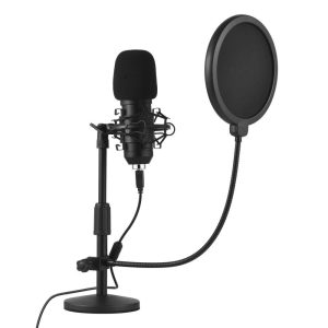 Pro Audio Equipment |  USB Microphone Gaming Mic Kit Cardioid Condenser Podcast Microphone with Desktop Stand Shock Mount Spray Prevention Filter Net Musical Instruments Pro Audio Equipment