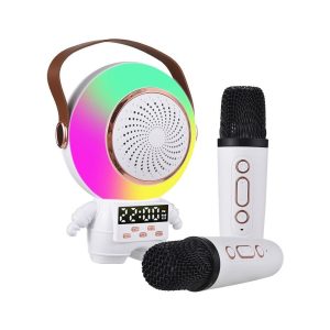 Pro Audio Equipment |  X64 Mini Karaoke Machine: Compact Astronaut-Shaped Bluetooth Speaker and Microphone Set – A Portable Party Companion with LED Color Light Musical Instruments Pro Audio Equipment