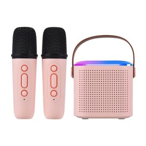 Pro Audio Equipment |  Y1 Mini Karaoke Machine Portable Microphone & Sound Box Set Musical Instruments Pink / White