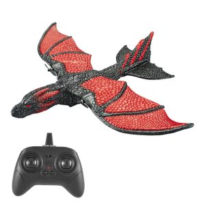 RC Airplane |  2.4Ghz Remote Control Airplane with Gyro Stabilizer EPP Foam Glider Toy RC Airplane Black And Red