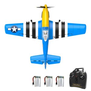 RC Airplane |  Mini Mustang P-51D 761-5 RC Airplane 2.4GHz 4CH 6-axis Gyro Gliding Aircraft Flight Toys One-Key U Turn 3 Flight Modes for Beginner RC Airplane RC Airplane