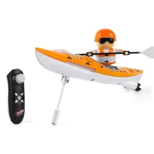 RC Boat |  2.4G Remote Control Boat Colorful Paddle Remote Control Rowing with LED Lights Waterproof Ship Underwater Balance RC Boat Blue