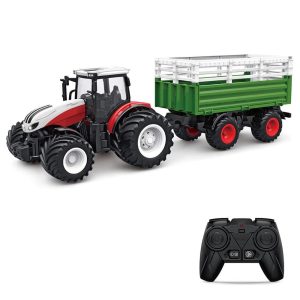 RC Car |  1 : 24 Scale 2.4Ghz Remote Control Tractor Toy with Trailer Gripper Hay Bales Screwdriver RC Car RC Car