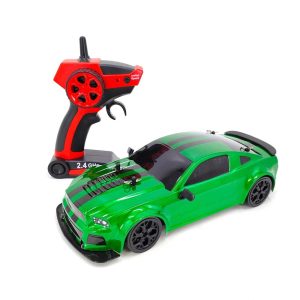 RC Car |  1:14 2.4GHz 20km/h Remote Control Car Four-Wheel Drive Drift Racing Car with Cool Lights RC Car Green