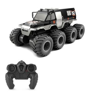 RC Car |  2.4G 8 Wheel Drive Remote Control Armored Vehicle Amphibious Off Road Stunt Truck Toy RC Car Black