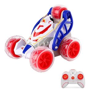 RC Car |  2.4GHz 360-Degree Rotating Car Toy Remote Control Stunt Car with Lights Music RC Car RC Car