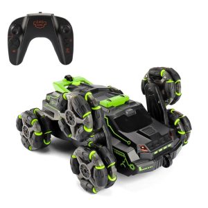 RC Car |  2.4GHz 4WD Remote Control RC Stunt Car Double Sided 360° Rotating Vehicles with Spray Music Light RC Car RC Car