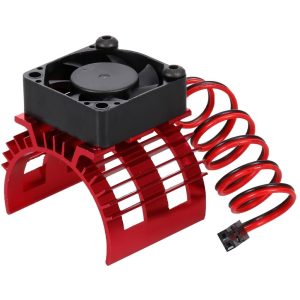 RC Car Parts |  For WLtoys A959-B A979-B 144001 124019 1/12 /14 RC Car Aluminum Alloy Motor Heatsink Cover with Cooling Fan RC Car Parts Blue/Purple/Red