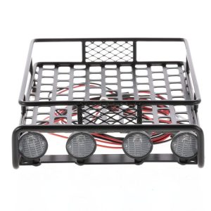 RC Car Parts |  Roof Rack Luggage Carrier with Light Bar for 1/10 RC Crawler Axial SCX10 D90 110 Traxxas TRX-4 Tamiya HSP RC Car Parts RC Car Parts RC Car Parts