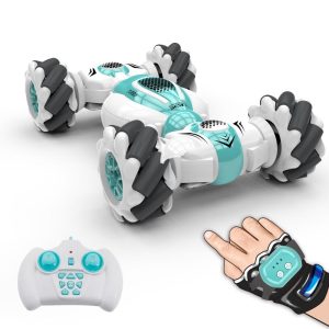 RC Car |  S-012 RC Stunt Car 2.4GHz 4WD Remote Control Watch Gesture Sensor Deformable Electric Toy Cars RC Car Blue / Green