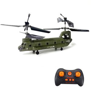 RC Helicopter |  SYMA 2.4G 3CH Dual Propellers Fixed Height Simulation Remote Control Military Transport Helicopter RC Helicopter Military Green