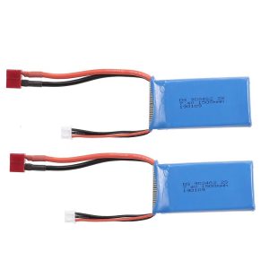 RC Quadcopter Parts |  2pcs RC Li-Po Battery 7.4V 1500mAh 25C 2S Rechargeable with T Plug RC Quadcopter Parts RC Quadcopter Parts