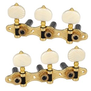 Strings |  2 Planks Classical Guitar Tuning Peg Acoustic Guitar Tuners 1:18 Tuning Key 3 Left 3 Right Guitars Knobs Replacement Musical Instruments Gold