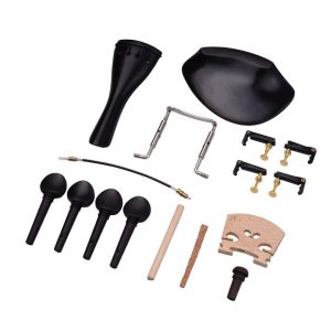 Strings |  4/4 Full Size Violin Accessory Kit Musical Instruments Black