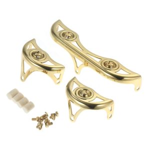 Woodwinds |  3Pcs/Set Brass Key Guard for Alto Sax Saxophone Repairing Protective Key Guard Kits with Felt Bumper & Bolts Accessories Musical Instruments Silver/ Gold