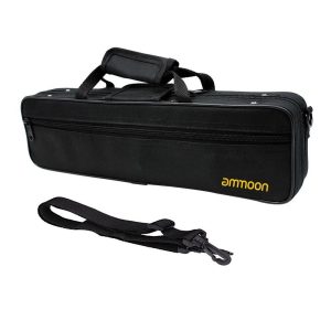 Woodwinds |  ammoon Flute Case Gig Bag Backpack Box Water-resistant  600D Foam Cotton Padding with Adjustable Single Shoulder Strap Musical Instruments Black