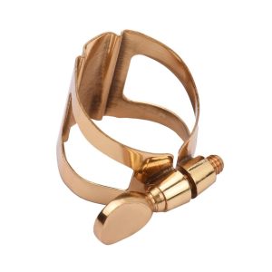 Woodwinds |  Muslady Single Screw Adjustment Saxophone Ligature Compact Durable Ligature for Tenor Saxophone Musical Instruments Gold