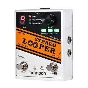 Musical Effects |  ammoon STEREO LOOPER Loop Record Guitar Effect Pedal 10 Independent Loops Max Musical Effects Musical Effects