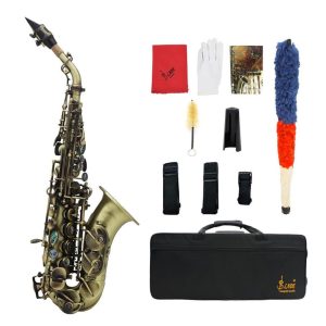 Woodwinds |  Vintage Bb Soprano Saxophone – Premium Brass Material Musical Instruments Woodwinds