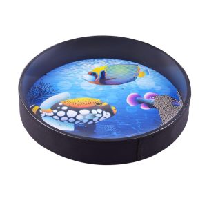 Drums & Percussion |  16 Inch Ocean Drum Wooden Handheld Sea Wave Drum Percussion Instrument Gentle Sea Sound Musical Toy Gift for Kids Drums & Percussion Black