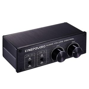 Pro Audio Equipment |  LYNEPAUAIO Passive Audio Volume Controller | Fully-Balanced & Single-Ended | XLR & RCA Interface Musical Instruments Black