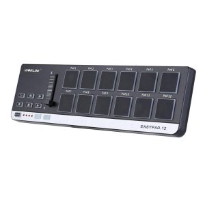 Pro Audio Equipment |  Worlde EasyPad.12 Portable Mini USB 12 Drum Pad  MIDI Controller Musical Instruments Black